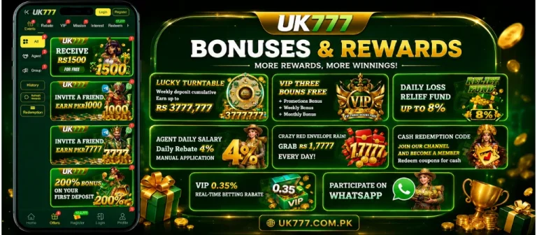UK777 bonuses uk777.com.pk